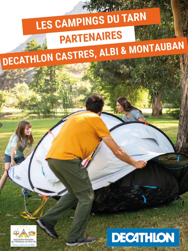 Opération camping en famille Décathlon Affiche Offre Spéciale Décathlon 2022