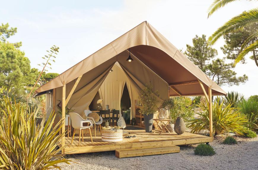 Camping Les Terrasses du Viaur Lodge toile et bois