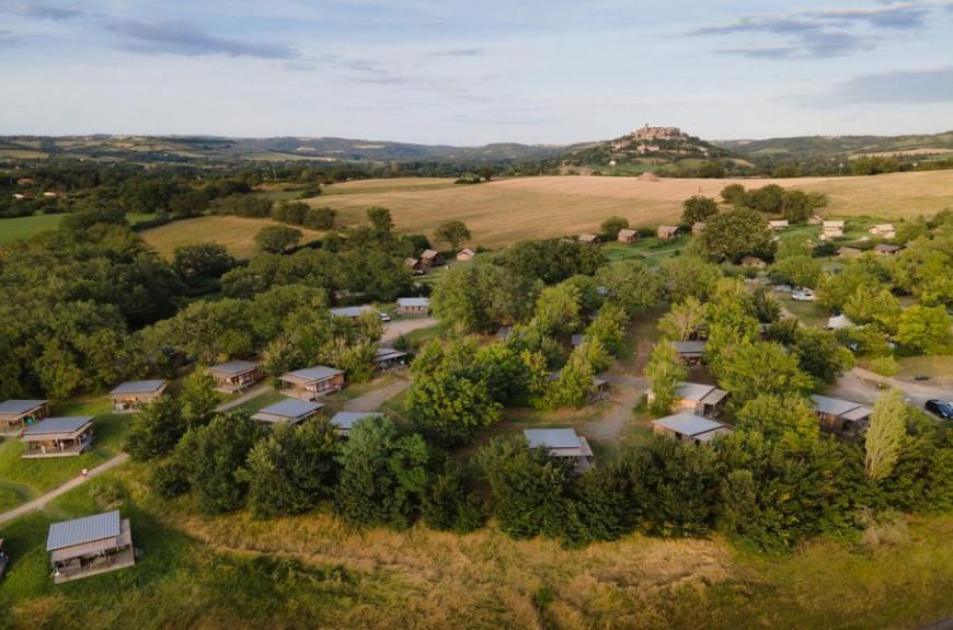 Huttopia Pays de Cordes sur Ciel_Vindrac-Alayrac vue aérienne