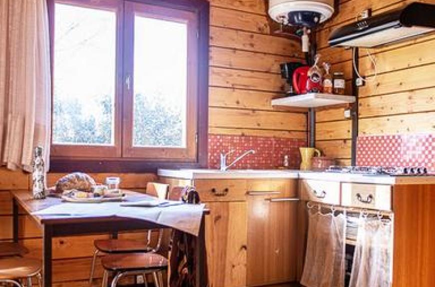 cuisine intérieur chalet bois