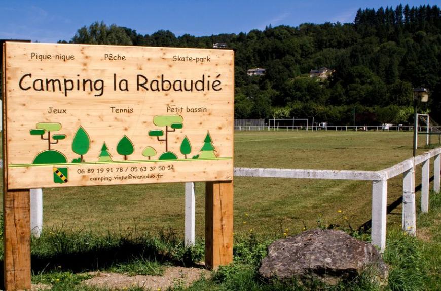 Camping Municipal la Rabaudié panneau entrée