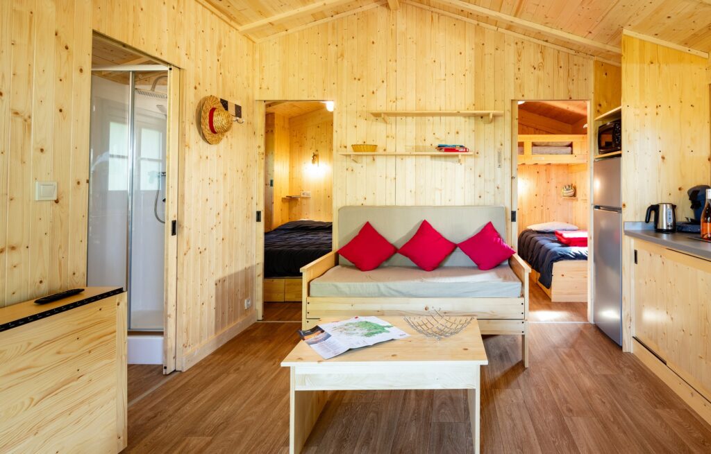 Chalets de Fiolles salon cosy