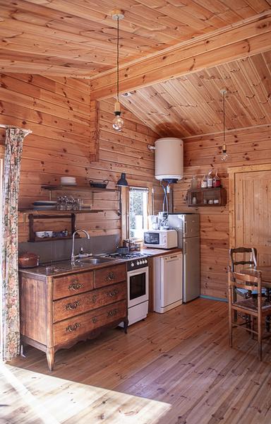 cuisine vintage chalet bois
