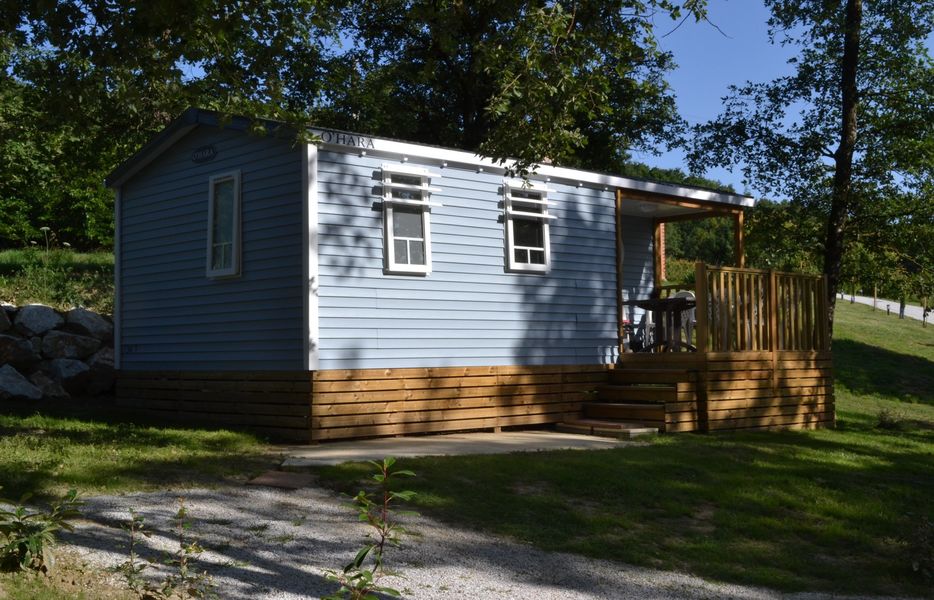 Saint Pierre de Rousieux mobile home bleu foret