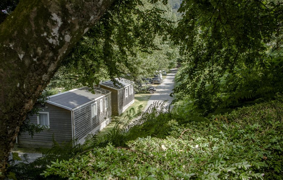 Camping Lestap mobile homes en forêt